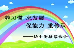 幼兒園大班活動幼小銜接家長會PPT課件