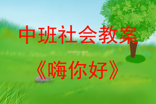 中班社會活動教案：嗨你好教案(附教學反思)