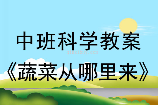 幼兒園中班科學教案:蔬菜從哪里來中班科學教案:蔬菜從哪里來