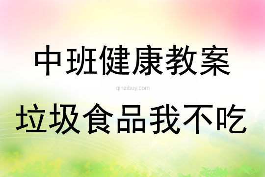 中班健康垃圾食品我不吃教案反思