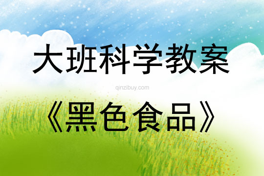 大班科學(xué)活動(dòng)黑色食品教案反思