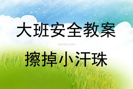 大班安全擦掉小汗珠教案