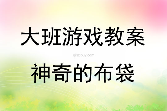 大班體育游戲神奇的布袋教案反思