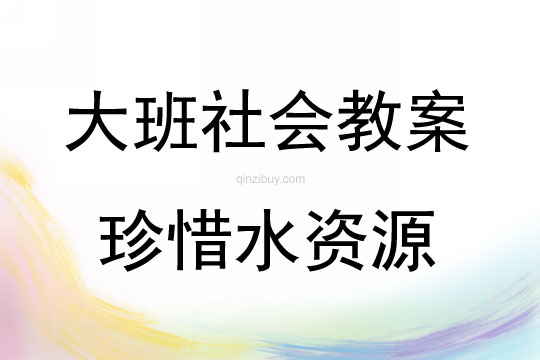 大班社會活動珍惜水資源教案反思