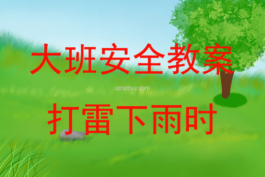大班夏天安全打雷下雨時教案反思