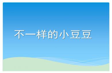 大班語言不一樣的小豆豆PPT課件