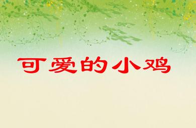 中班美術活動可愛的小雞PPT課件