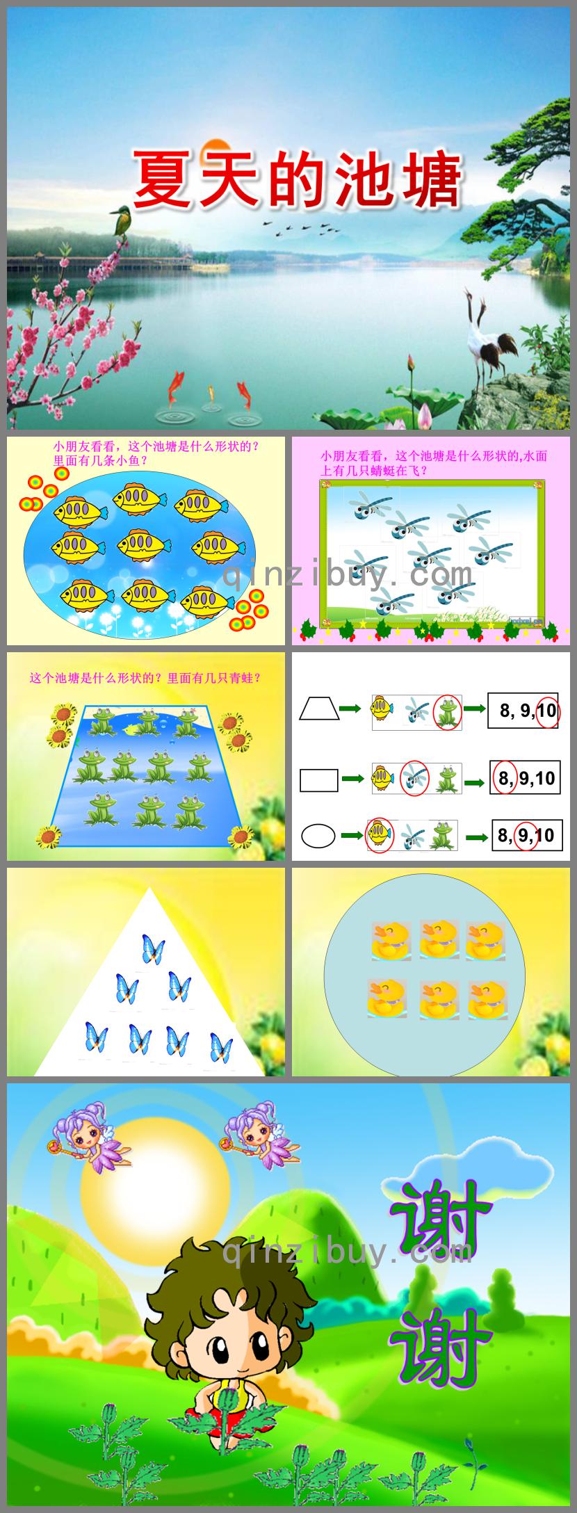 大班數(shù)學(xué)夏天的池塘PPT課件