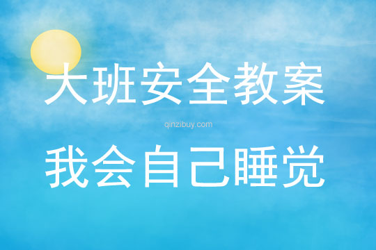大班安全教育我會自己睡覺教案反思