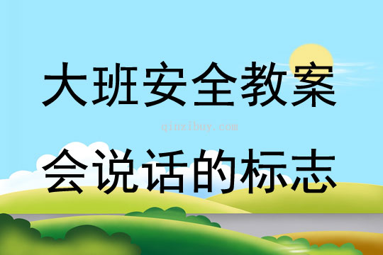大班安全教育會說話的標志教案反思