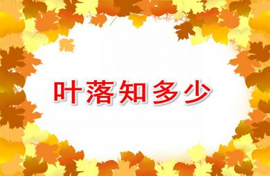 中班美術葉落知多少PPT課件