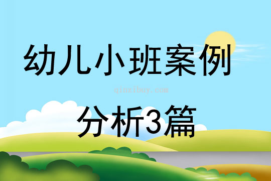 幼兒小班案例分析3篇