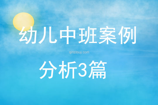 幼兒中班案例分析3篇