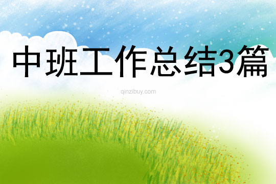 中班工作總結3篇
