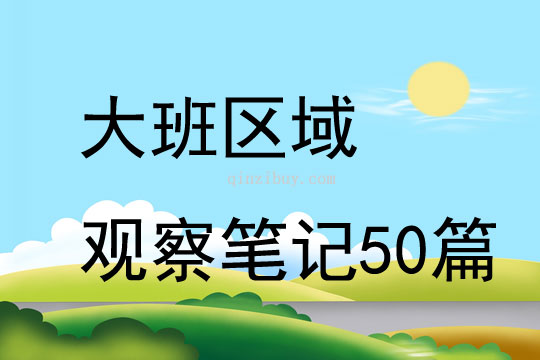 大班區域觀察筆記50篇