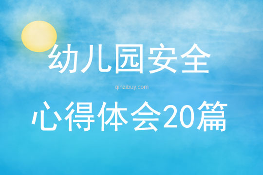 幼兒園安全心得體會20篇