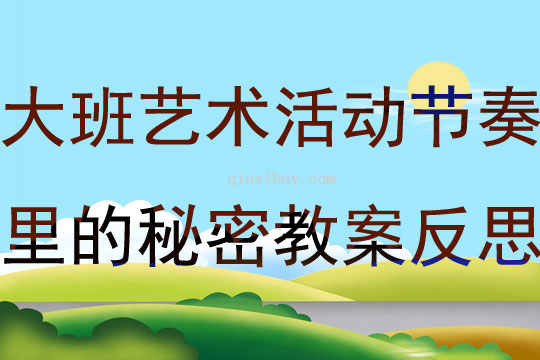 大班藝術活動節奏里的秘密教案反思