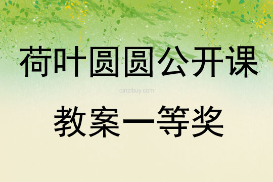 荷葉圓圓公開課教案一等獎