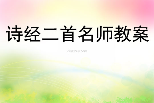 詩經二首名師教案