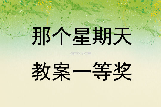 那個(gè)星期天教案一等獎(jiǎng)