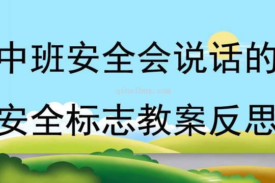 中班安全公開課會說話的安全標(biāo)志教案反思