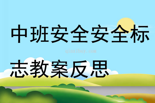 中班安全安全標志教案反思