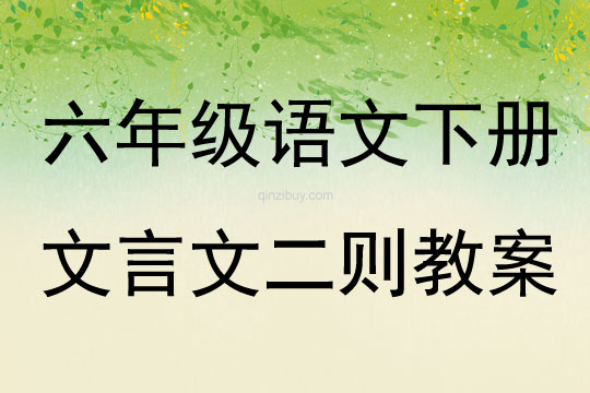 六年級(jí)語(yǔ)文下冊(cè)文言文二則教案
