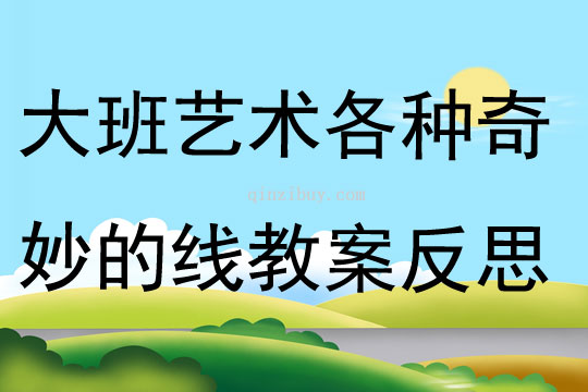 大班藝術各種奇妙的線教案反思