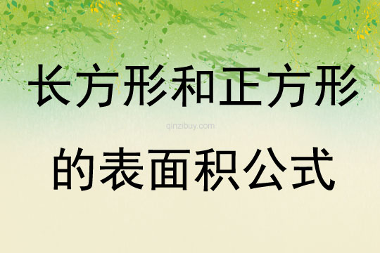長方形和正方形的表面積公式