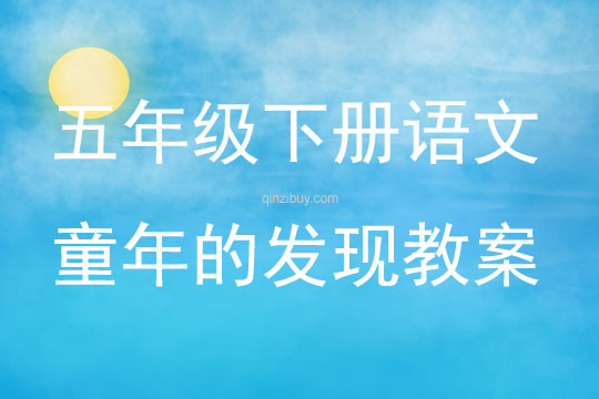 五年級下冊語文童年的發(fā)現(xiàn)教案