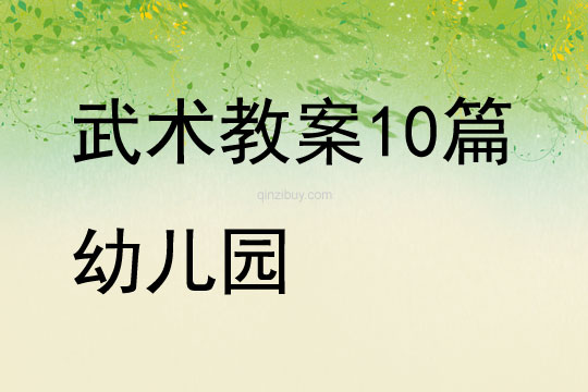 武術教案10篇幼兒園