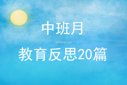中班月教育反思20篇