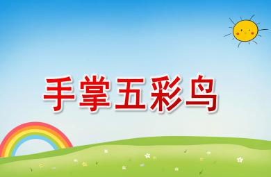 中班美術手掌五彩鳥PPT課件教案