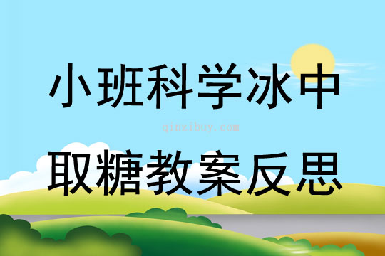 小班科學(xué)冰中取糖教案反思