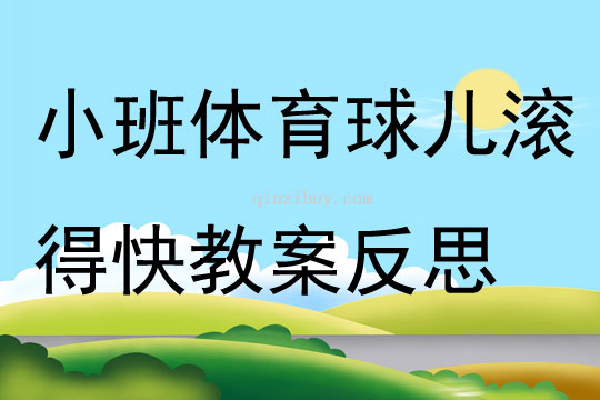 小班體育公開課球兒滾得快教案反思