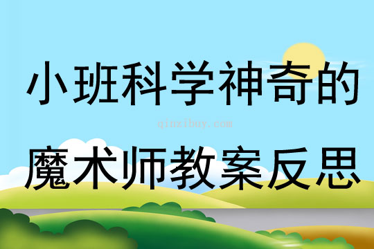 小班科學(xué)公開課神奇的魔術(shù)師教案反思