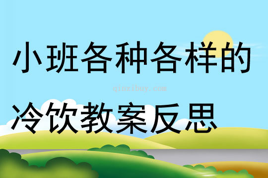 小班科學(xué)公開課各種各樣的冷飲教案反思