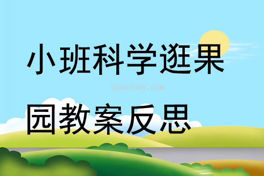 小班科學(xué)逛果園教案反思