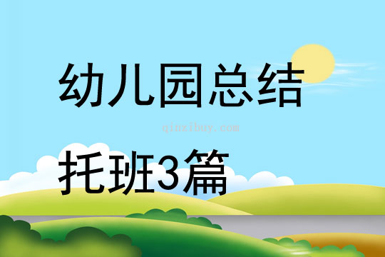 幼兒園總結(jié)托班3篇
