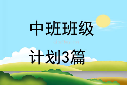 中班班級計劃3篇