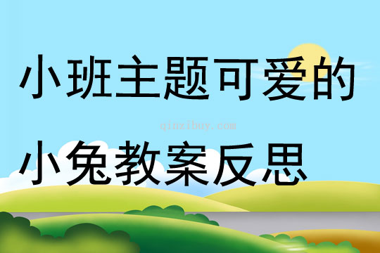 小班主題公開課可愛的小兔教案反思