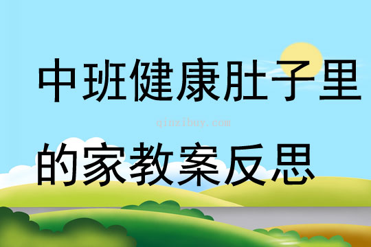 中班健康肚子里的家教案反思