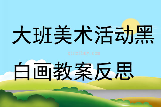 大班美術活動黑白畫教案反思