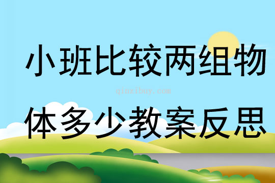 小班數(shù)學比較兩組物體多少教案反思