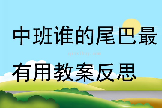 中班主題誰的尾巴最有用教案反思