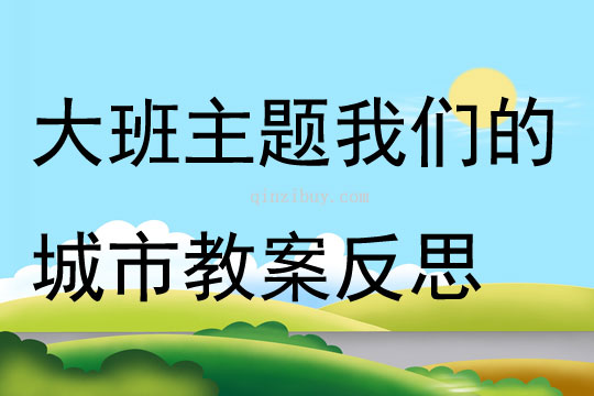 大班主題我們的城市教案反思