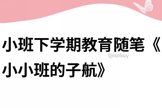 小班下學期教育隨筆《小小班的子航》