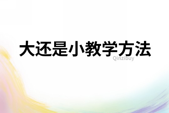 大還是小教學方法