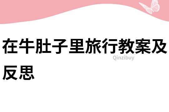 在牛肚子里旅行教案及反思