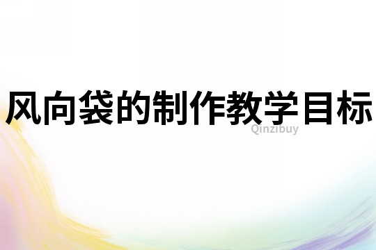 風向袋的制作教學目標